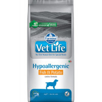 Farmina Vet Life Dog Hypoallergenic Fish 8 Potato 12кг диета д/соб. при пищевой аллергии