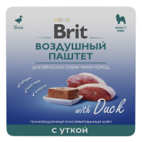 BRIT Premium Воздушный паштет Утка для взрослых собак мини пород, 100 гр. BRIT