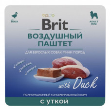 BRIT Premium Воздушный паштет Утка для взрослых собак мини пород, 100 гр. BRIT