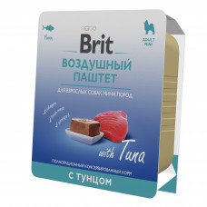 BRIT Premium Воздушный паштет Тунец для взрослых собак мини пород, 100 гр. BRIT