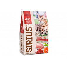 SIRIUS д/кошек мясной рацион 10кг , Сириус для кошек