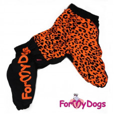 Комбинезон оранжевый леопард 34см для собак