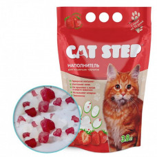 CAT STEP Клубника силикагель 3.8 л, Наполнитель для туалета