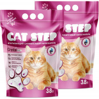 CAT STEP Crystal Pink, 7,6 л,Наполнитель впитывающий силикагелевый