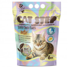 Наполнитель комкующийся растительный CAT STEP Tofu Tutti Frutti, 12 л