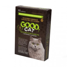Мультивитаминное лакомство GOOD CAT для кошек, здоровье шерсти и кожи, 90 таб