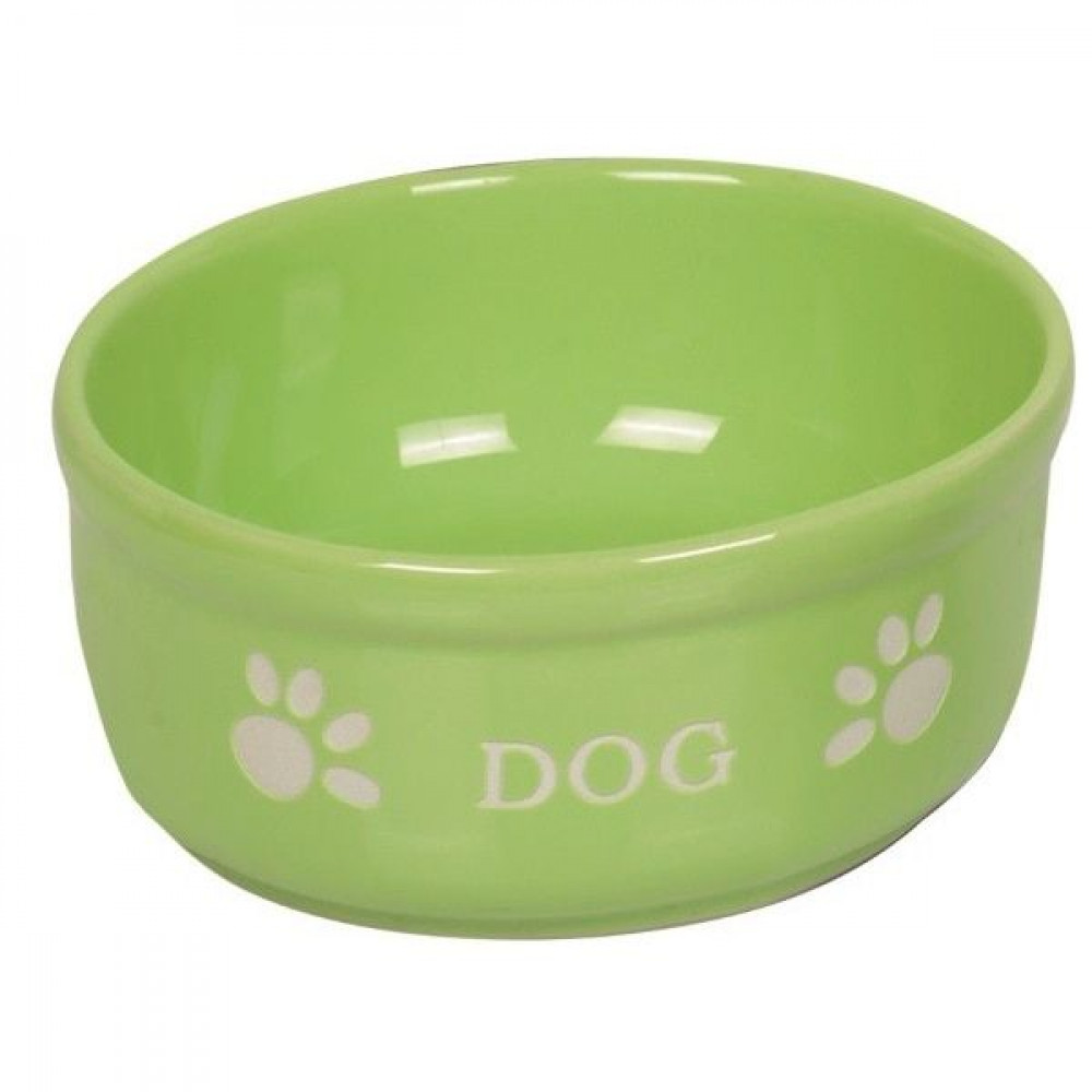 Миска керам 0,46л салатовая/белая LUNA NOBBY