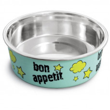 Миска металлическая на резинке Bon Appetit, 0,45л, Triol