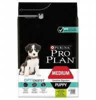 Pro Plan Medium Puppy 3 кг с ягненком чувствительным пищеварением, Проплан для щенков