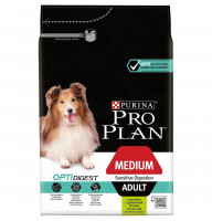 Pro Plan Optidigest Medium Adult 3кг для собак средних пород с чувствительным пищеварением с ягненком