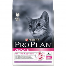 Pro Plan Delicate Optirenal Turkey 3кг для взрослых кошек с чувствительным пищеварением индейка, Проплан для кошек