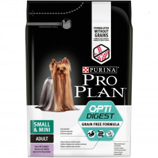 Pro Plan Small&Mini Adult OptiDigest Grain Free 2,5кг для взрослых собак мелких и миниатюрных пород с индейкой