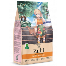 Zillii Light/Sterilized Cat 2 кг,корм для взрослых кошек с избыточным весом и стерилизованных индейка с ягненком
