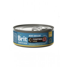 Brit Premium by Nature 100г консервы с телятиной и языком для взрослых собак мелких пород
