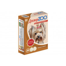 Доктор Зоо витамины для собак с копченостями 90таб , Витамины для собак для общего иммунитета