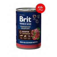 Brit Premium by Nature 410г консервы с мясным ассорти с потрошками для собак всех пород