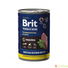 Brit Premium by Nature 410г  консервы с индейкой для щенков всех пород