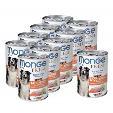 Monge Dog Fresh Chunks in Loaf 400г консервы для пожилых собак мясной рулет индейка и овощи