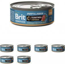 Brit Premium by Nature 100г консервы с телятиной и морковью для щенков всех пород