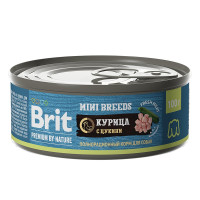 Brit Premium by Nature 100гр консервы с курицей и цукини для взрослых собак мелких пород