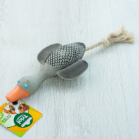 Игрушка для собак из латекса Гусь с веревкой, 240/360мм