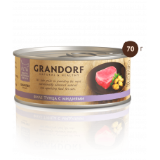 Grandorf конс 70гр д/кош Филе тунца с мидиями , Грандорф