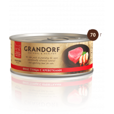 Grandorf конс 70гр д/кош Филе тунца с креветками , Грандорф