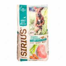 SIRIUS 20кг сух для собак Крупных пород Индейка/овощи