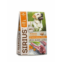 Sirius 20кг для взрослых собак с ягненком и рисом
