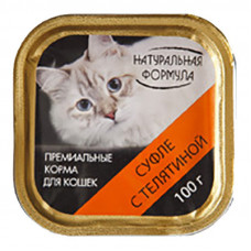 Натуральная Формула суфле с телятиной для кошек 100г