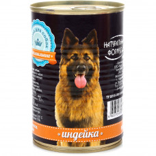 Натуральная формула консерва для собак индейка,410 гр