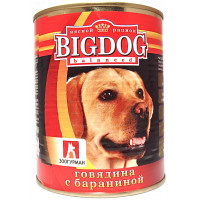 Зоогурман консервы для собак BIG DOG говядина с бараниной 850 г