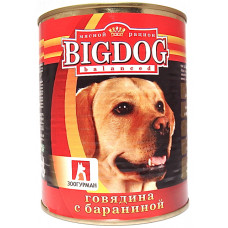 Зоогурман консервы для собак BIG DOG говядина с бараниной 850 г
