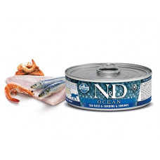 Farmina N&D Cat Ocean Консервы сибас, сардина и креветки 80г