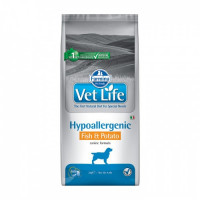 Farmina Vet Life Canine Hypoallergenic 2кг Fish&Potato для собак при неблагоприятных реакциях на пищу со вкусом рыбы и картофеля