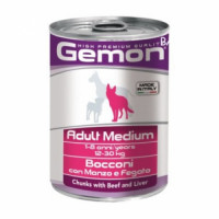 Gemon Dog Medium Консервы для собак средних пород кусочки говядины 415 г