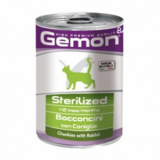 Gemon Cat Sterilised Bocconcini 415 г для стерилизованных кусочки кролика