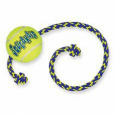 Kong игрушка для собак Air "Теннисный мяч" с канатом средний 2,5 см , Конг