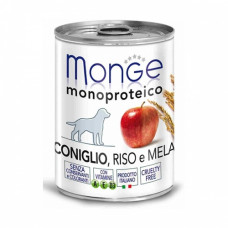 Monge Dog Monoprotein Fruits консервы для собак паштет из кролика с рисом и яблоками 400 г