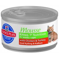 Hill's Kitten Mousse Chicken&Turkey 85 г мусс для котят с курицей