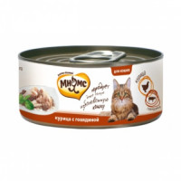 Мнямс Курица с говядиной в нежном желе консервы для кошек 70 г