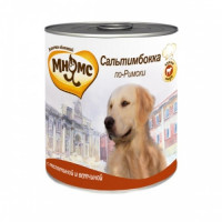 Мнямс Сальтимбокка по-Римски (телятина с ветчиной) консервы для собак 600 г