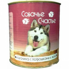 Собачье Счастье Консервы для Собак баранина с потрошками в желе 410 г