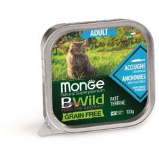Monge Cat Bwild Grain free консервы из анчоусов с овощами 100 гр
