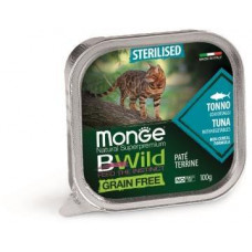 Monge Cat Bwild Grain free консервы из тунца с овощами для кошек 100г