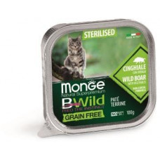 Monge Cat Bwild Grain free консервы из кабана с овощами для стерелизованных кошек 100г