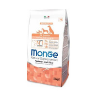 Monge Dog Puppy All Breeds Salmon 2.5 кг Лосось с рисом для щенков и молодых собак всех пород , Монж