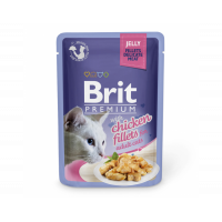 Brit premium пауч филе курицы в желе 85 г , Брит