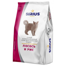 SIRIUS д/кошек Лосось и рис 1,5кг , Сириус для кошек