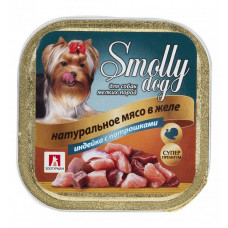 Smolly Dog индейка с потрошками зоогурман 100 гр , Смолли Дог для собак, консервы, паучи